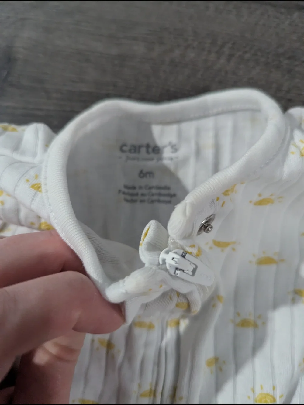 Set of 5 Mixed Carter's Pastel Baby Zipper Sleepers - Size 6 Months